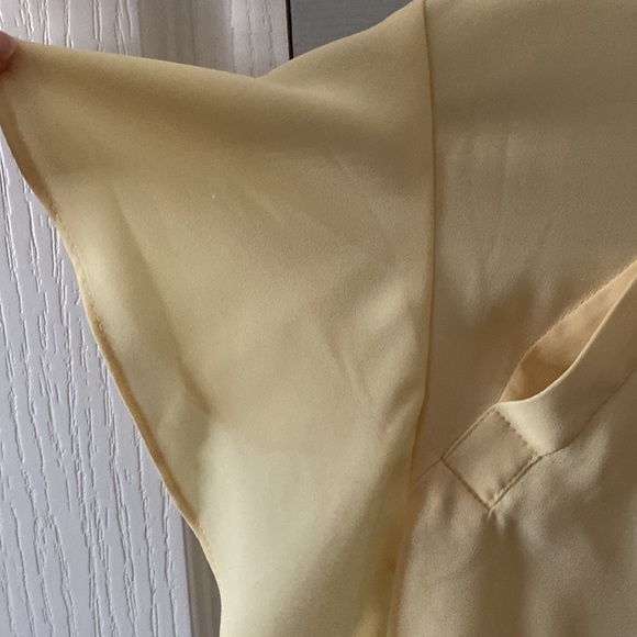 Babaton ruffle short sleeve chiffon blouse - Picture 4 of 5